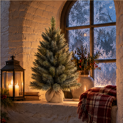 infographic opus55 infographic 6 - Cheqo® Mini Kerstboom 60 cm met Witte Naaldpuntjes zonder Verlichting
