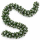 infographic opus55 hoofdafbeelding - Cheqo® Kerstslinger 270 cm Groen met Witte Puntjes