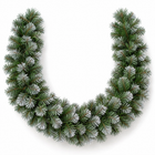 infographic opus55 hoofdafbeelding - Cheqo® Kerstslinger 180 cm Groen met Witte Puntjes