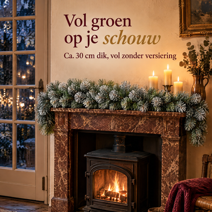 infographic opus55 infographic 1 - Cheqo® Kerstslinger 180 cm Groen met Witte Puntjes
