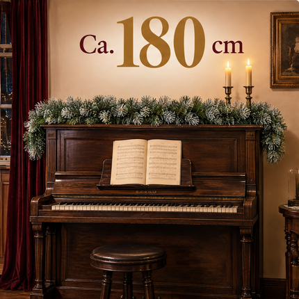 infographic opus55 infographic 5 - Cheqo® Kerstslinger 180 cm Groen met Witte Puntjes