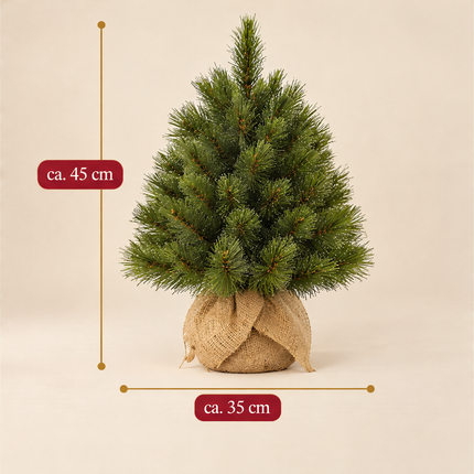 infographic opus55 infographic 5 - Cheqo® Mini Kerstboom 45 cm met Witte Naaldpuntjes zonder Verlichting