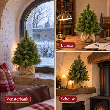 infographic opus55 infographic 6 - Cheqo® Mini Kerstboom 45 cm met Witte Naaldpuntjes zonder Verlichting