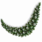 infographic opus55 hoofdafbeelding - Cheqo® Kerstslinger 180 cm Groen Gebogen met Witte Puntjes