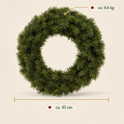 infographic opus55 infographic 5 - Cheqo® Kerstkrans 45 cm Groen zonder Versiering