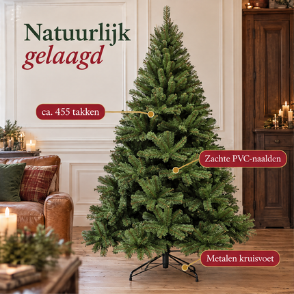 infographic opus55 infographic 2 - Cheqo® Kunstkerstboom 155 cm zonder Verlichting