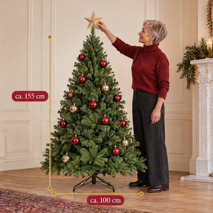 infographic opus55 infographic 3 - Cheqo® Kunstkerstboom 155 cm zonder Verlichting