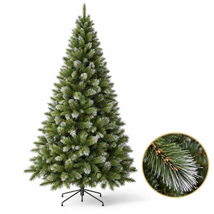 infographic opus55 hoofdafbeelding - Cheqo® Kunstkerstboom 215 cm met Witte Naaldpuntjes
