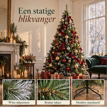 infographic opus55 infographic 1 - Cheqo® Kunstkerstboom 215 cm met Witte Naaldpuntjes