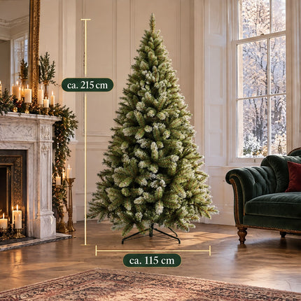 infographic opus55 infographic 4 - Cheqo® Kunstkerstboom 215 cm met Witte Naaldpuntjes
