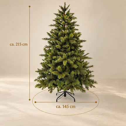 infographic opus55 infographic 4 - Cheqo® Kunstkerstboom 215 cm met Harde Naalden