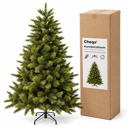infographic opus55 verpakking - Cheqo® Kunstkerstboom 215 cm met Harde Naalden