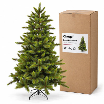 infographic opus55 verpakking - Cheqo® Kunstkerstboom 230 cm met Harde Naalden
