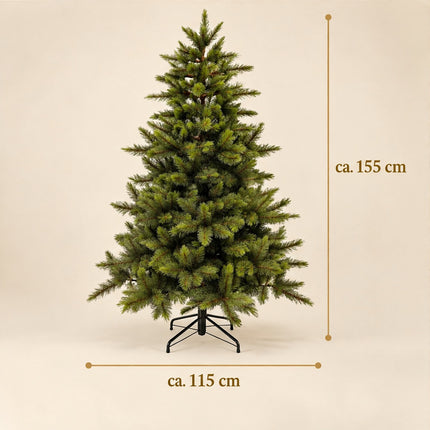 infographic opus55 infographic 4 - Cheqo® Kunstkerstboom 155 cm met Harde Naalden