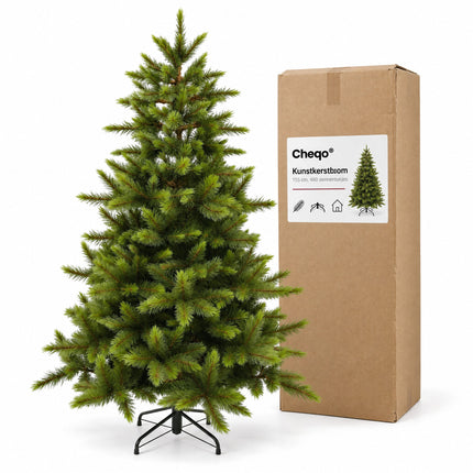 infographic opus55 verpakking - Cheqo® Kunstkerstboom 155 cm met Harde Naalden
