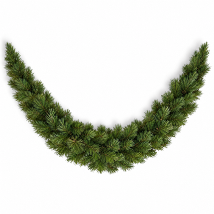 infographic opus55 hoofdafbeelding - Cheqo® Kerstslinger 180 cm Groen Gebogen zonder Verlichting