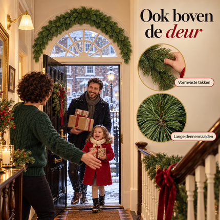 infographic opus55 infographic 2 - Cheqo® Kerstslinger 180 cm Groen Gebogen zonder Verlichting