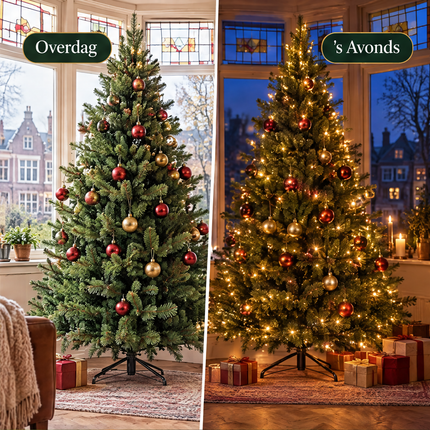 infographic opus55 infographic 3 - Cheqo® Kunstkerstboom 185 cm met Verlichting Extra Warm Wit