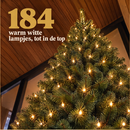infographic opus55 infographic 2 - Cheqo® Kunstkerstboom 185 cm met Verlichting Warm Wit
