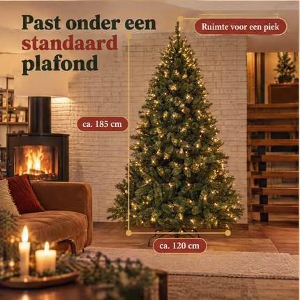infographic opus55 infographic 4 - Cheqo® Kunstkerstboom 185 cm met Verlichting Warm Wit