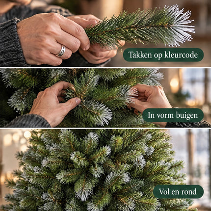 infographic opus55 infographic 2 - Cheqo® Kunstkerstboom 230 cm met Witte Naaldpuntjes