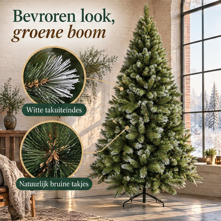 infographic opus55 infographic 5 - Cheqo® Kunstkerstboom 230 cm met Witte Naaldpuntjes