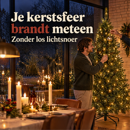 infographic opus55 infographic 1 - Cheqo® Kunstkerstboom 155 cm met Verlichting Warm Wit