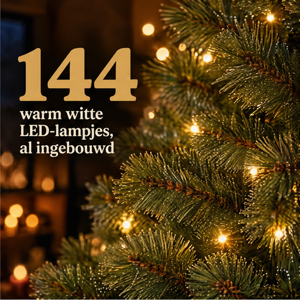 infographic opus55 infographic 2 - Cheqo® Kunstkerstboom 155 cm met Verlichting Warm Wit