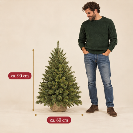 infographic opus55 infographic 6 - Cheqo® Mini Kerstboom 90 cm met Witte Naaldpuntjes zonder Verlichting