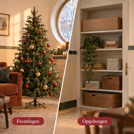 infographic opus55 infographic 5 - Cheqo® Kunstkerstboom 155 cm zonder Verlichting