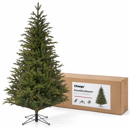 infographic opus55 verpakking - Cheqo® Kunstkerstboom 155 cm zonder Verlichting