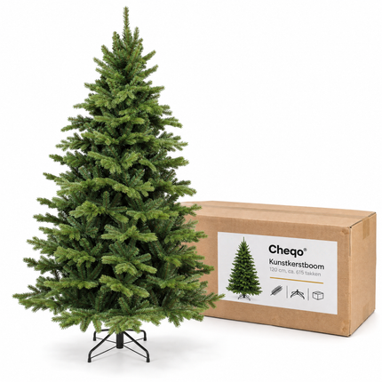 infographic opus55 verpakking - Cheqo® Kunstkerstboom 120 cm zonder Verlichting