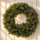 infographic opus55 hoofdafbeelding - Cheqo® Kerstkrans 60 cm met Witte Naaldpuntjes zonder Verlichting