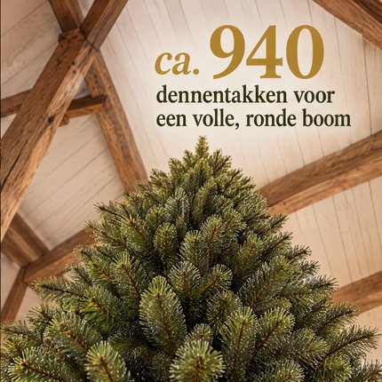 infographic opus55 infographic 3 - Cheqo® Kunstkerstboom 185 cm met Witte Naaldpuntjes zonder Verlichting
