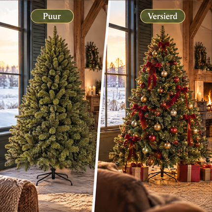 infographic opus55 infographic 4 - Cheqo® Kunstkerstboom 185 cm met Witte Naaldpuntjes zonder Verlichting