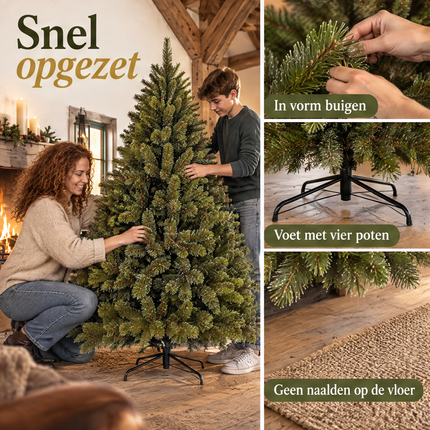 infographic opus55 infographic 6 - Cheqo® Kunstkerstboom 185 cm met Witte Naaldpuntjes zonder Verlichting
