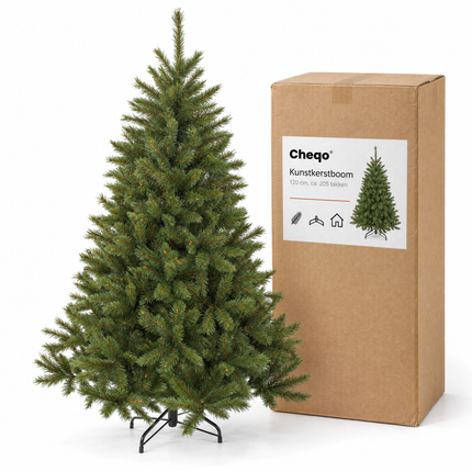 infographic opus55 verpakking - Cheqo® Kunstkerstboom 120 cm zonder Verlichting