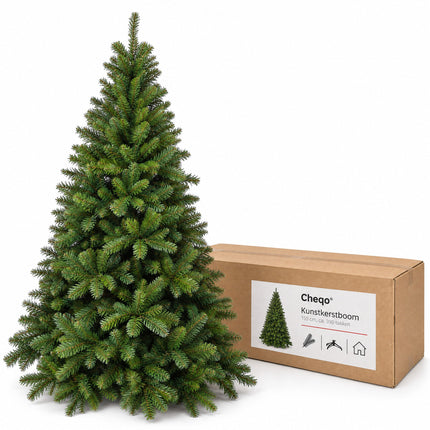 infographic opus55 verpakking - Cheqo® Kunstkerstboom 155 cm met Zachte Naalden