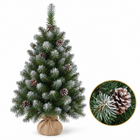 infographic opus55 hoofdafbeelding - Cheqo® Mini Kerstboom 90 cm met Witte Naaldpuntjes en Dennenappels