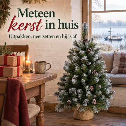 infographic opus55 infographic 1 - Cheqo® Mini Kerstboom 90 cm met Witte Naaldpuntjes en Dennenappels