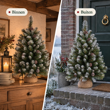 infographic opus55 infographic 4 - Cheqo® Mini Kerstboom 90 cm met Witte Naaldpuntjes en Dennenappels