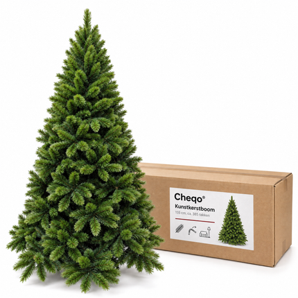 infographic opus55 verpakking - Cheqo® Kunstkerstboom 155 cm zonder Verlichting