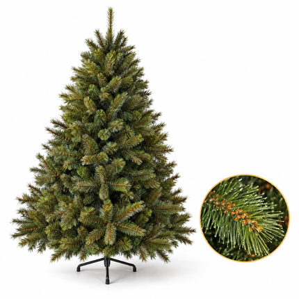 infographic opus55 hoofdafbeelding - Cheqo® Kunstkerstboom 120 cm met Witte Naaldpuntjes zonder Verlichting