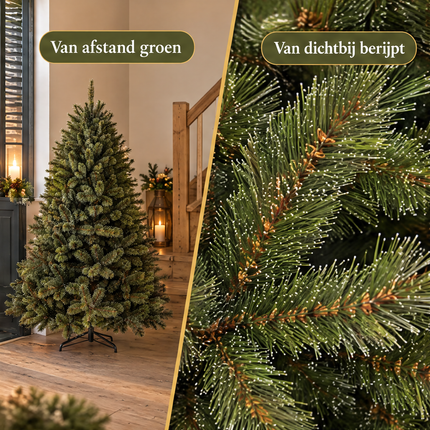 infographic opus55 infographic 2 - Cheqo® Kunstkerstboom 120 cm met Witte Naaldpuntjes zonder Verlichting