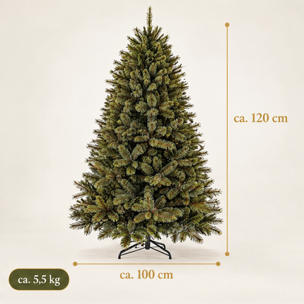infographic opus55 infographic 3 - Cheqo® Kunstkerstboom 120 cm met Witte Naaldpuntjes zonder Verlichting