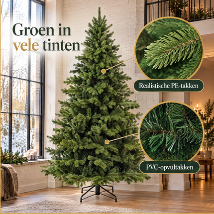 infographic opus55 infographic 3 - Cheqo® Kunstkerstboom 230 cm zonder Verlichting