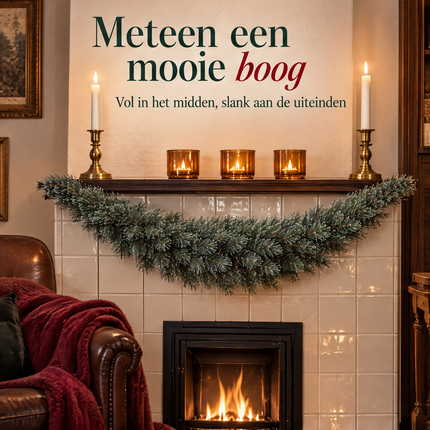 infographic opus55 infographic 1 - Cheqo® Kerstslinger 180 cm Blauw Gebogen met Witte Puntjes