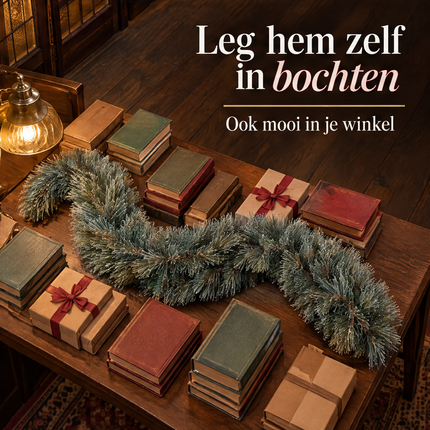 infographic opus55 infographic 6 - Cheqo® Kerstslinger 180 cm Blauw met Witte Puntjes