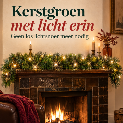 infographic opus55 infographic 1 - Cheqo® Kerstslinger 180 cm Groen met Witte Puntjes en 72 LED Warm Wit