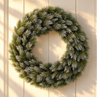 infographic opus55 hoofdafbeelding - Cheqo® Kerstkrans 60 cm Groen met Bevroren Look